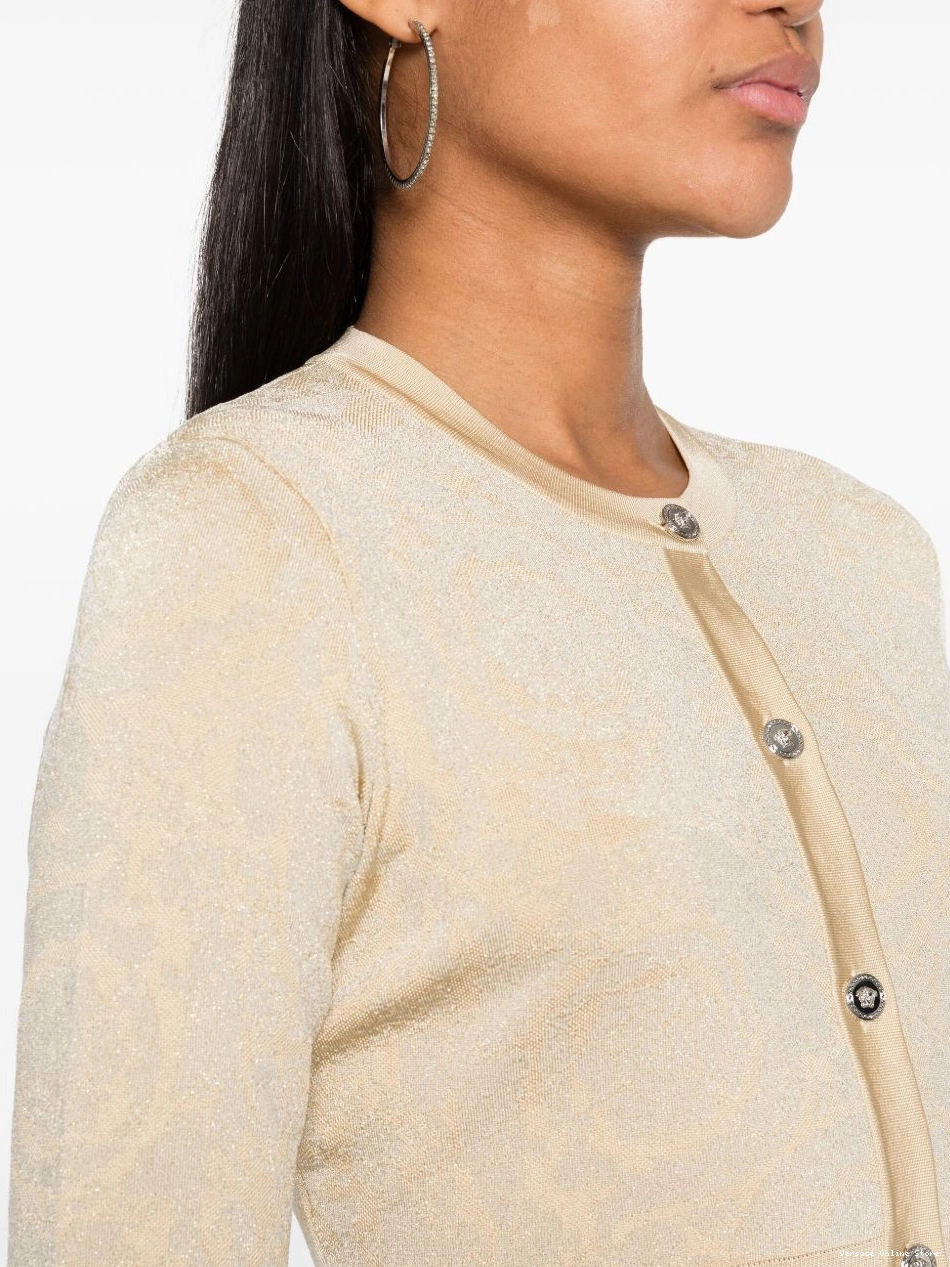 Cheap cardigan lurex Barocco Versace cropped Women 0730